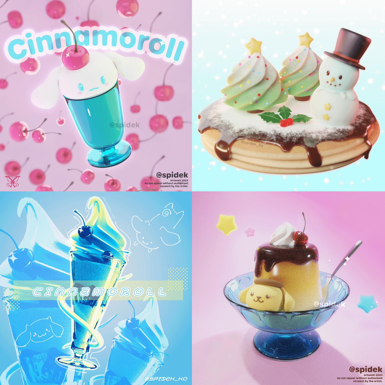 Renders of sweets