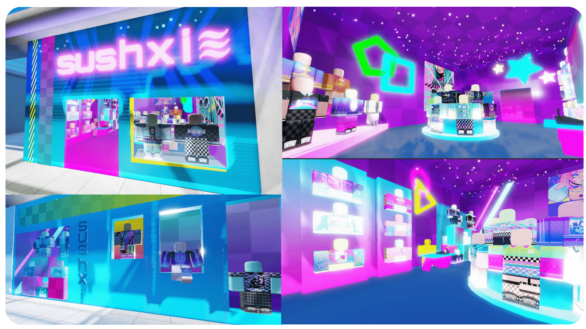 Concept for a Future Funk themed Roblox Clothing store
